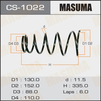 Пружина ходовой части задняя - Masuma CS-1022