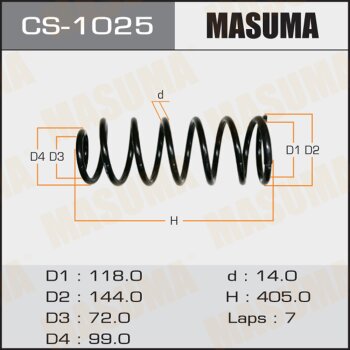 Пружина ходовой части задняя - Masuma CS-1025
