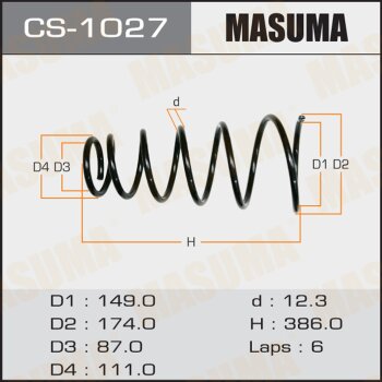 Пружина ходовой части задняя - Masuma CS-1027