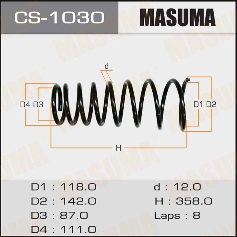 Пружина ходовой части задняя - Masuma CS-1030
