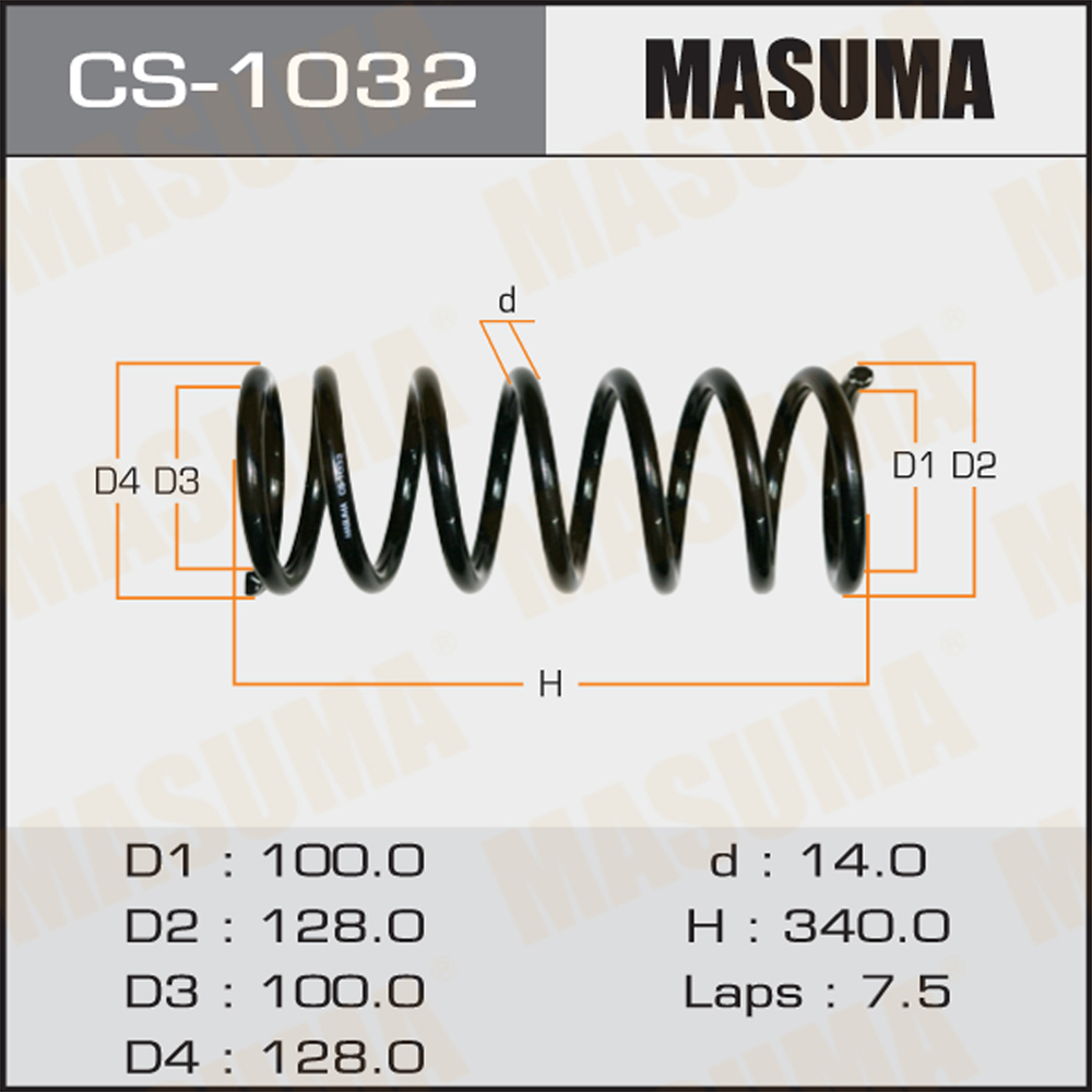 Пружина ходовой части задняя - Masuma CS-1032