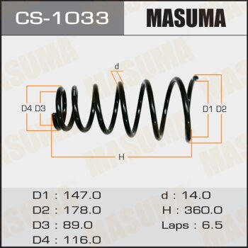 Пружина ходовой части задняя - Masuma CS-1033