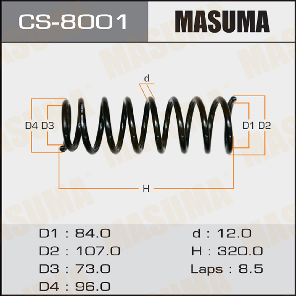 Пружина ходовой части задняя - Masuma CS-8001