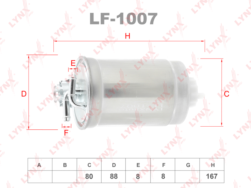 Фильтр топливный - LYNXauto LF-1007