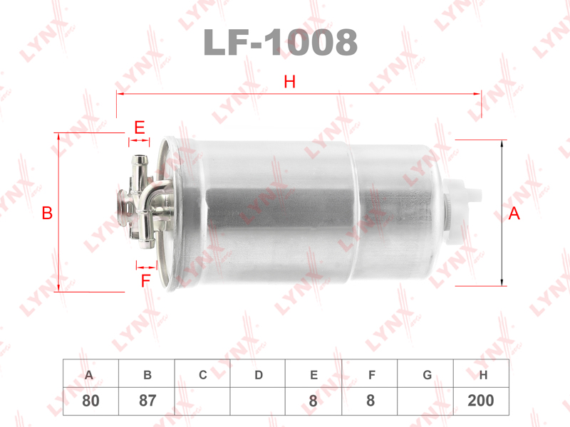 Фильтр топливный - LYNXauto LF-1008
