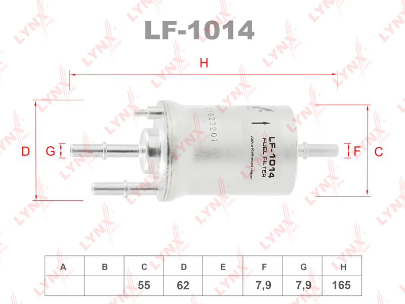 Фильтр топливный - LYNXauto LF-1014