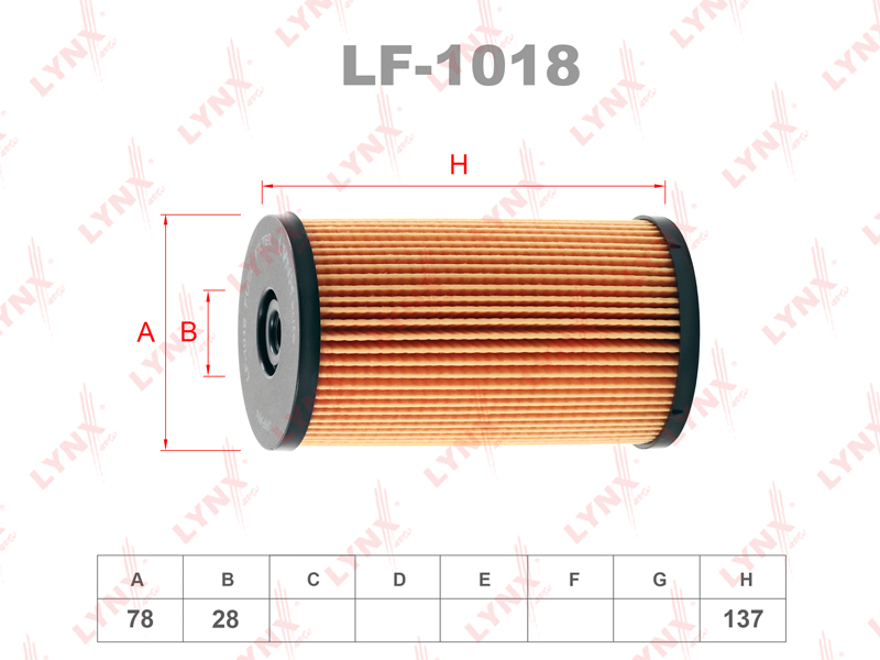 Фильтр топливный - LYNXauto LF-1018