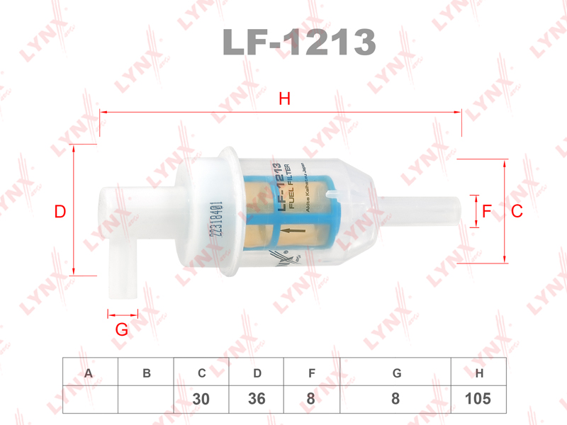 Фильтр топливный - LYNXauto LF-1213