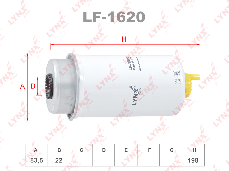 Фильтр топливный - LYNXauto LF-1620