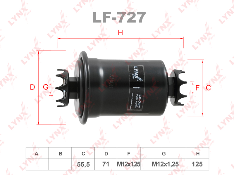 Фильтр топливный - LYNXauto LF-727