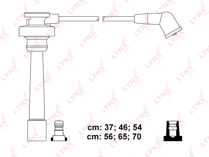 Комплект высоковольтных проводов (класс F) - LYNXauto SPC5529