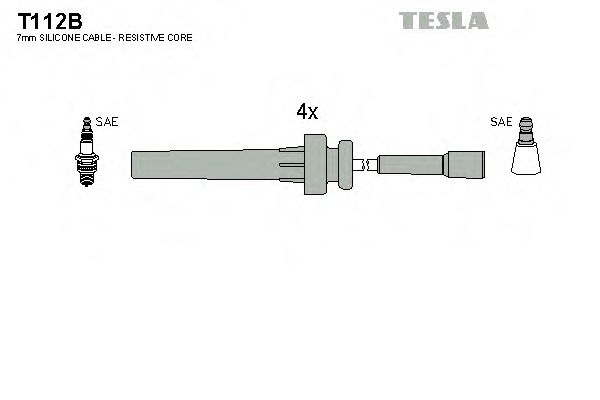 Комплект высоковольтных проводов - Tesla T112B
