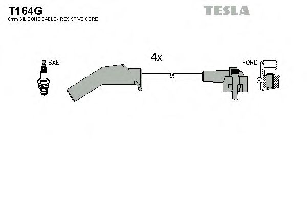 Комплект высоковольтных проводов - Tesla T164G