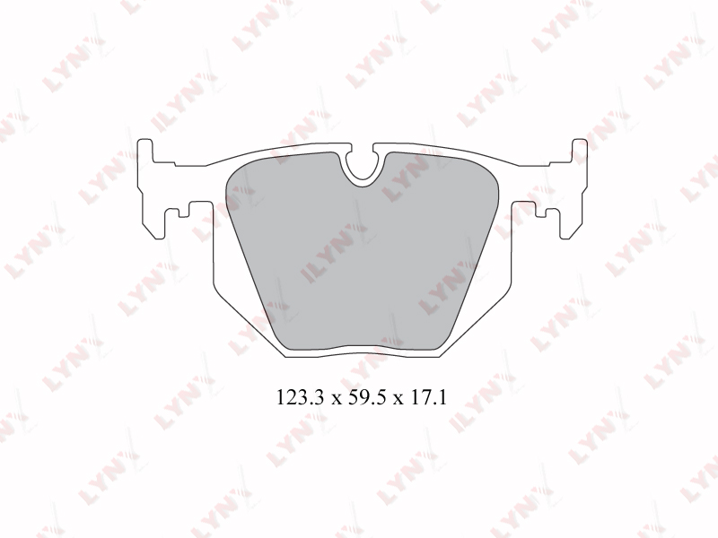 Колодки тормозные дисковые | зад | - LYNXauto BD-1403