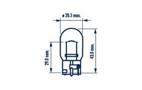 Лампа wy21w 12V W3X16d amber - Narva 17629