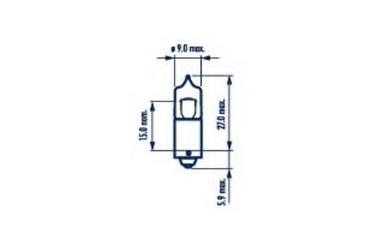 Лампа H6W RPB 12V 6W BAX9s NVA CP - Narva 68163