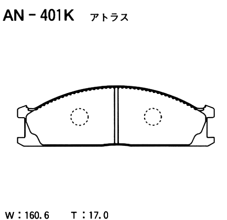 Колодки тормозные дисковые | перед | - Akebono AN-401K