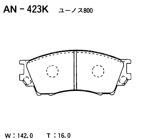 Колодки тормозные дисковые | перед | - Akebono AN-423K
