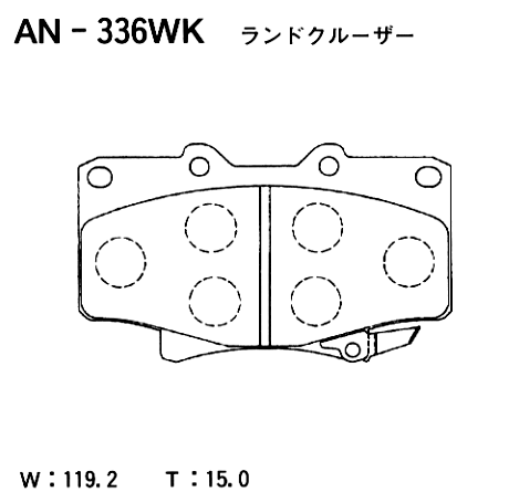 Колодки тормозные дисковые перед Akebono AN-336WK Лексус Тойота 2496₽