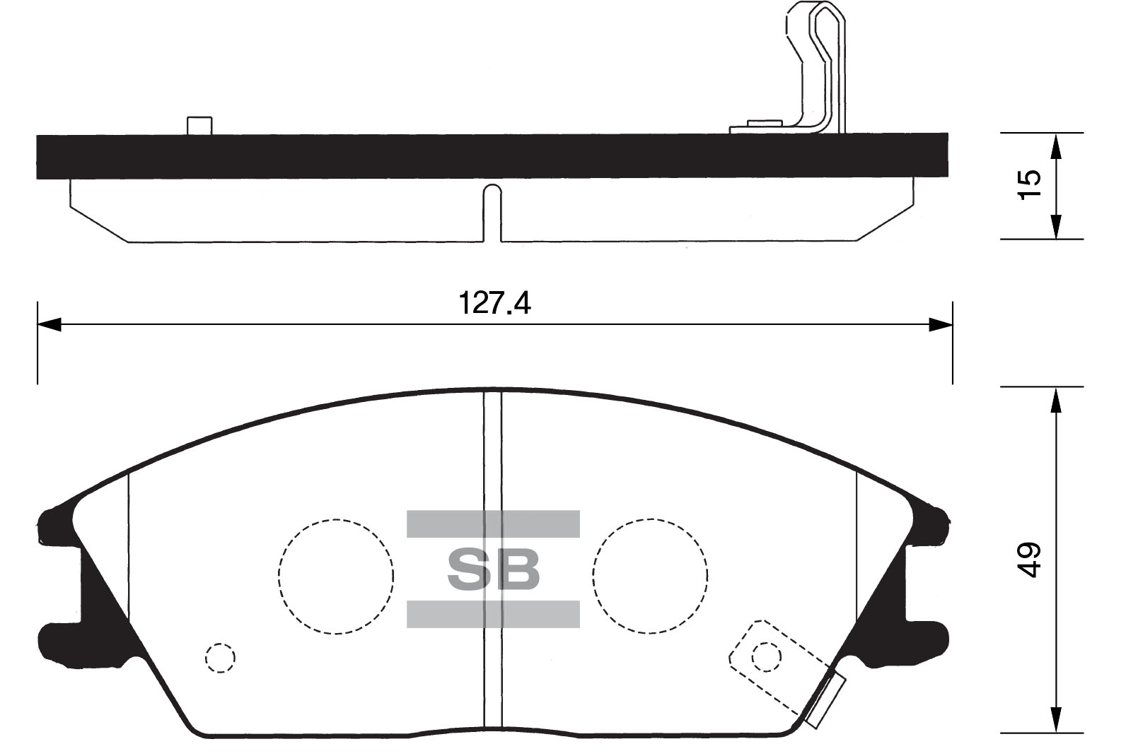 Колодки тормозные передние - Sangsin SP1047