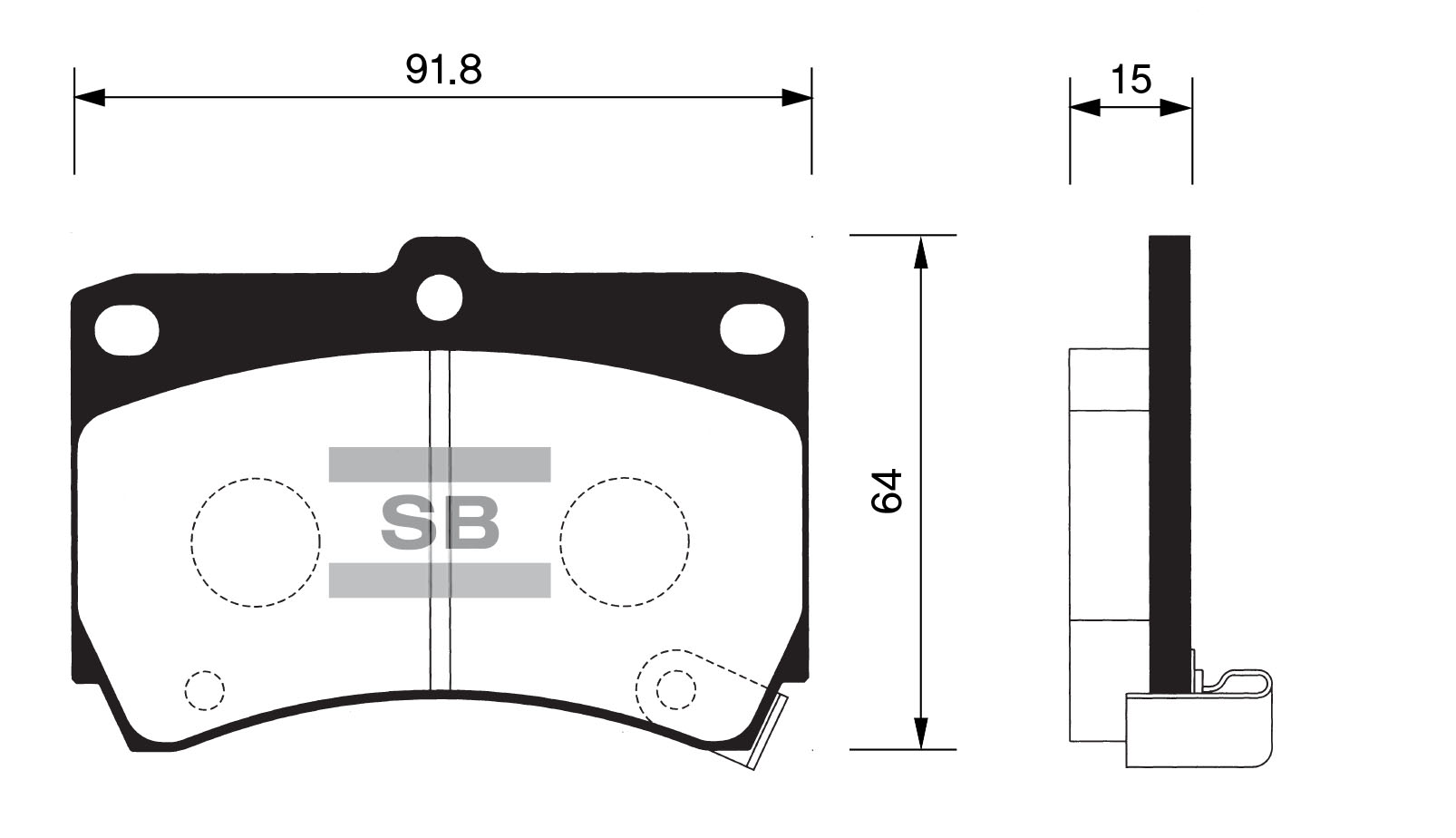 Колодки тормозные передние - Sangsin SP1067