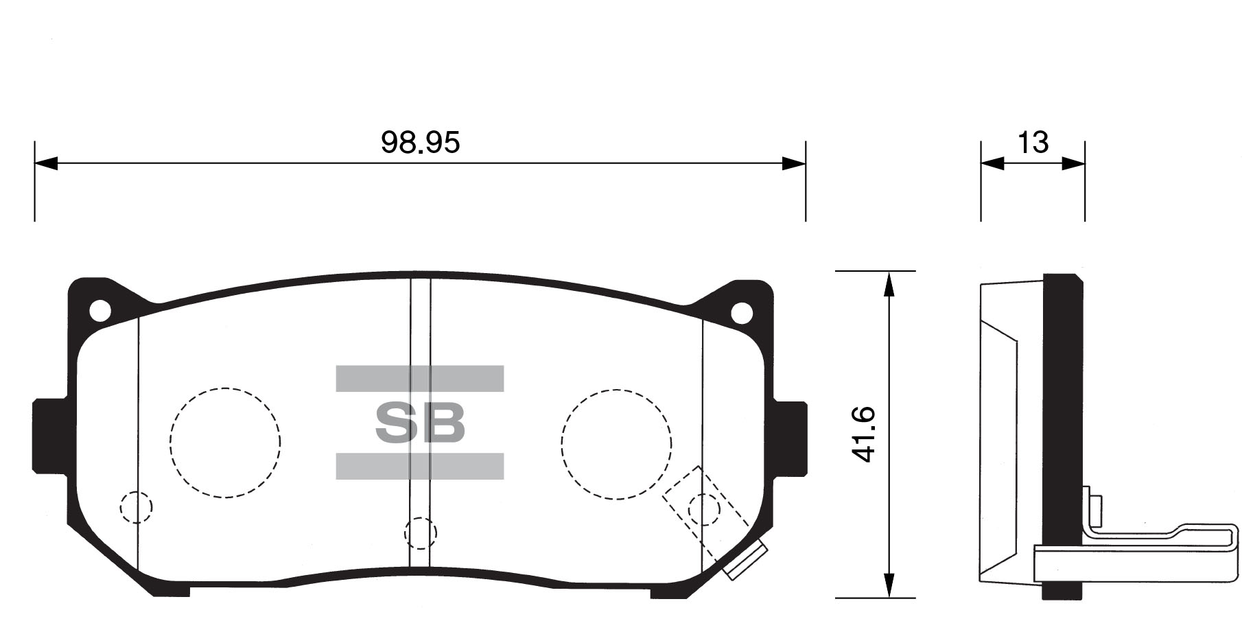 Колодки тормозные задние - Sangsin SP1079R