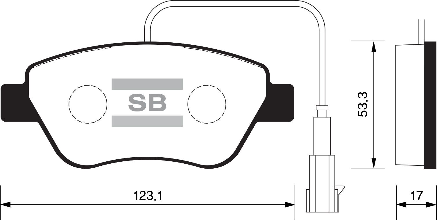 Колодки тормозные передние - Sangsin SP1201