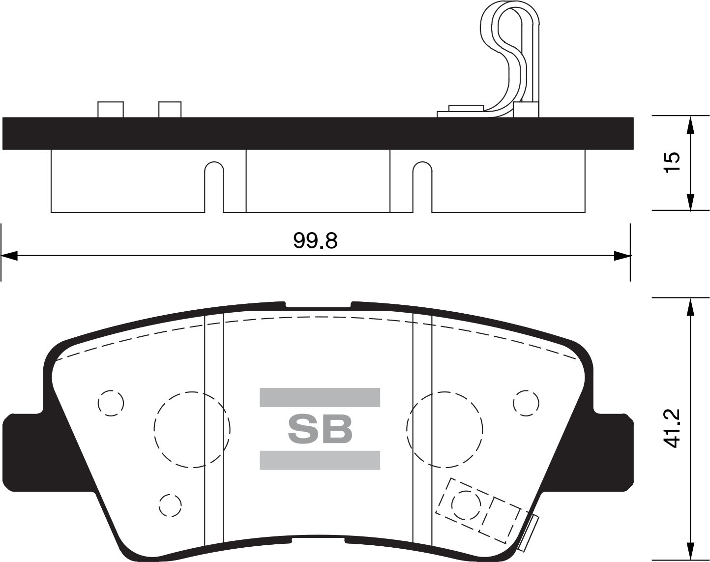Колодки тормозные задние - Sangsin SP1239