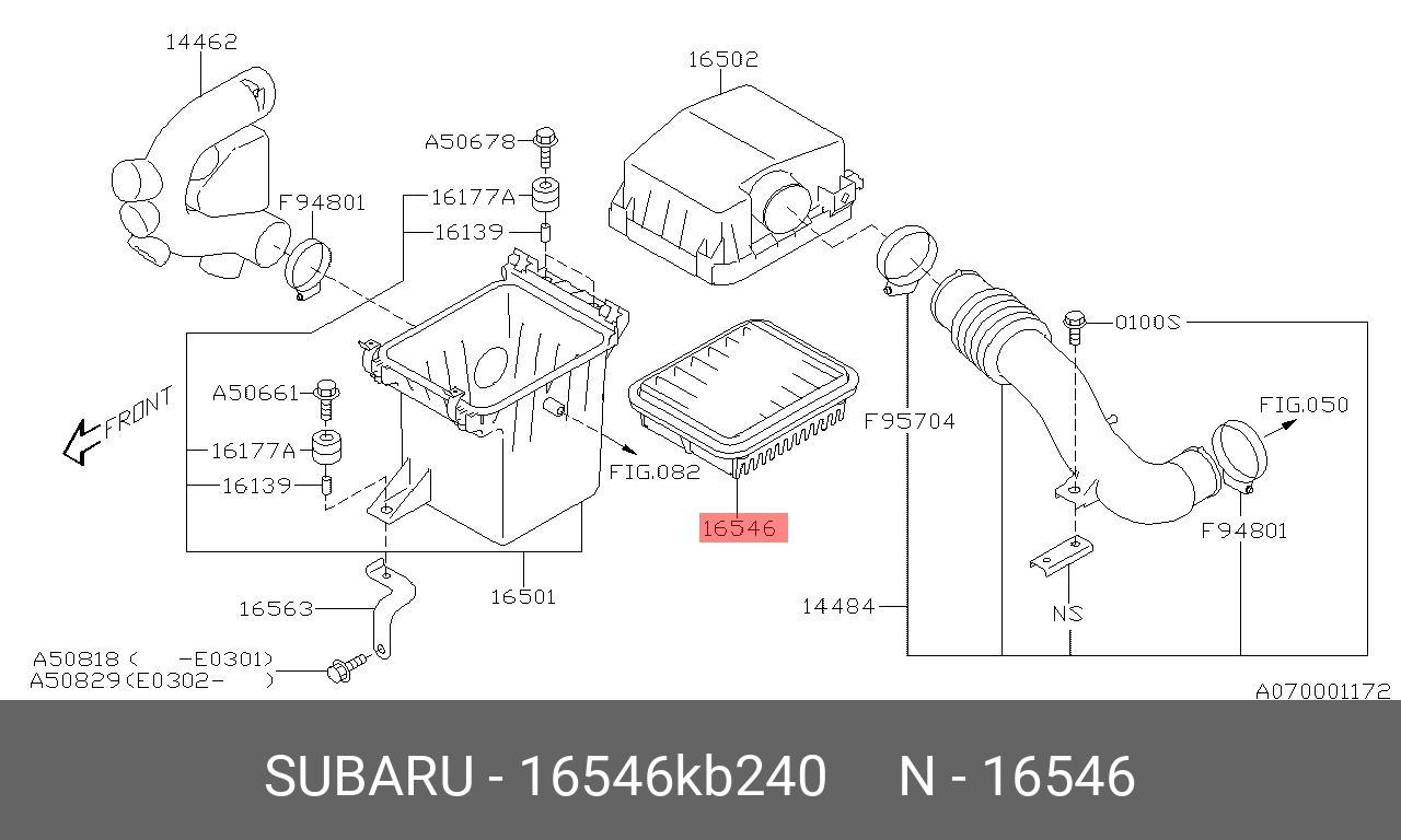 Фильтр воздушный - Subaru 16546-KB240