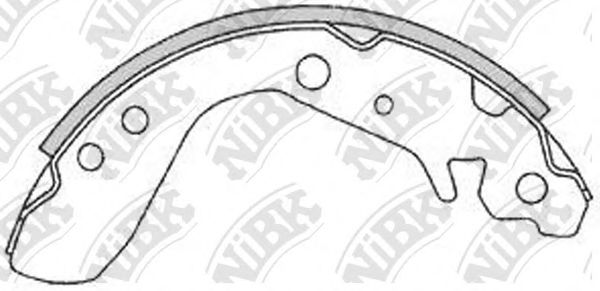 Колодки тормозные барабанные зад NIBK FN5534 3134₽