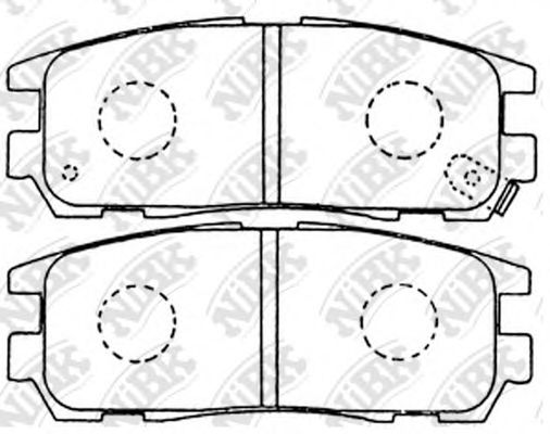 Колодки тормозные дисковые | зад | - NIBK PN4299