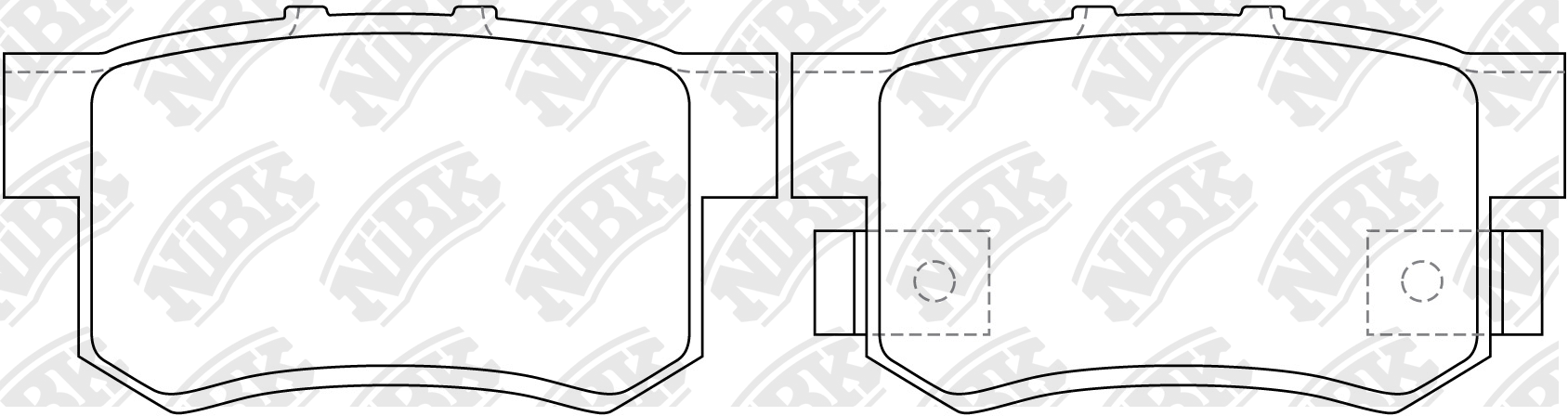 Колодки тормозные дисковые | перед/зад | - NIBK PN8397