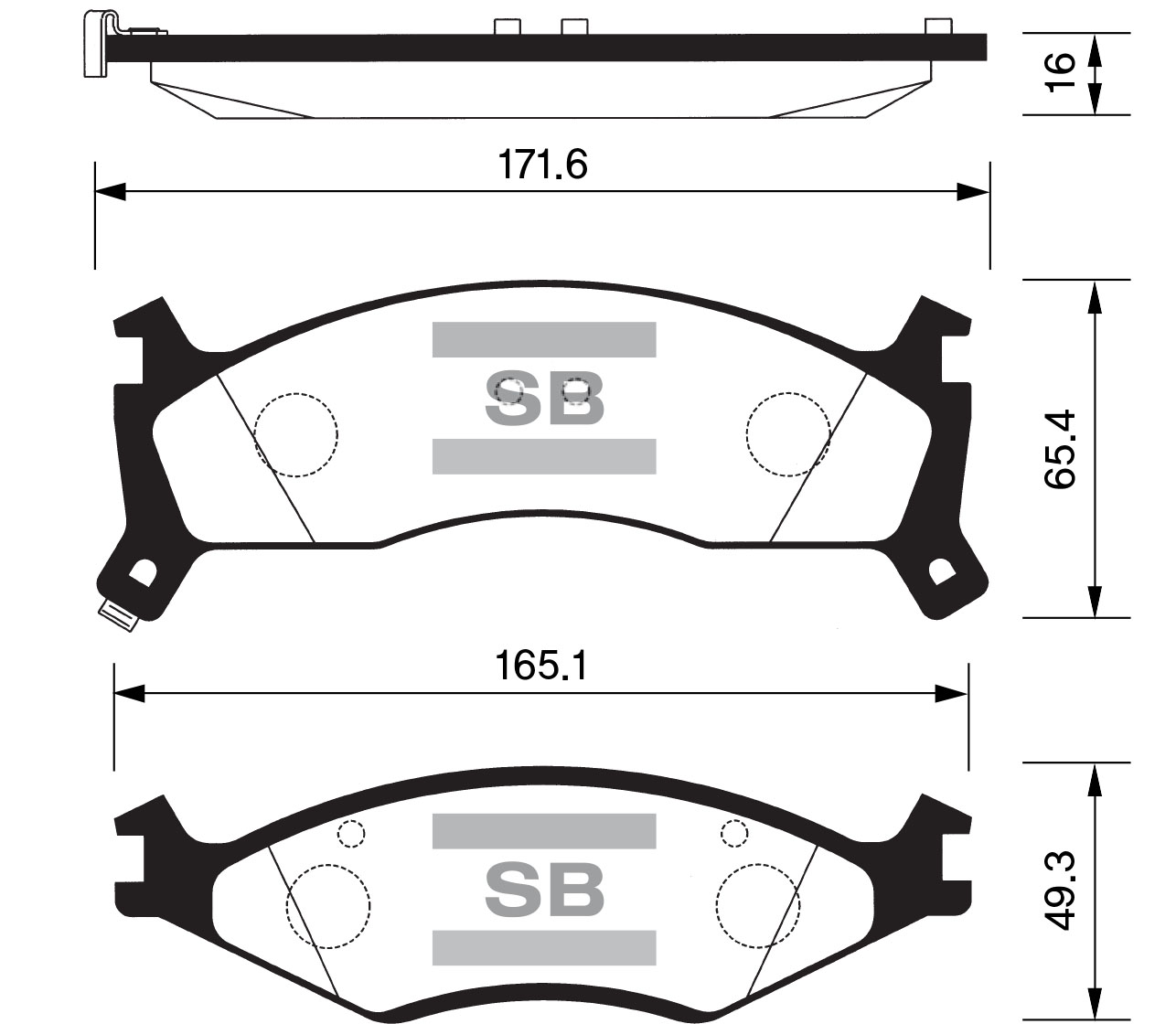Колодки тормозные передние - Sangsin SP1070