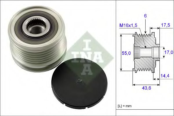 Механизм свободного хода генератора - INA 535 0105 10