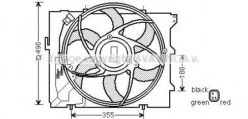 Вентилятор радиатора - AVA BW7523