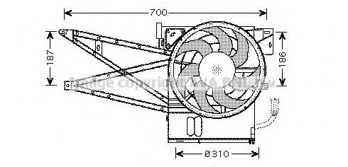 Вентилятор радиатора - AVA OL7515
