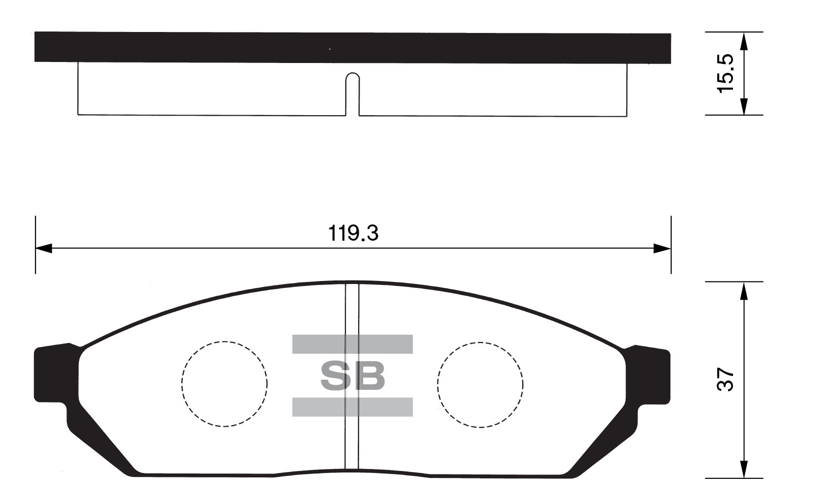 Колодки тормозные передние - Sangsin SP1059
