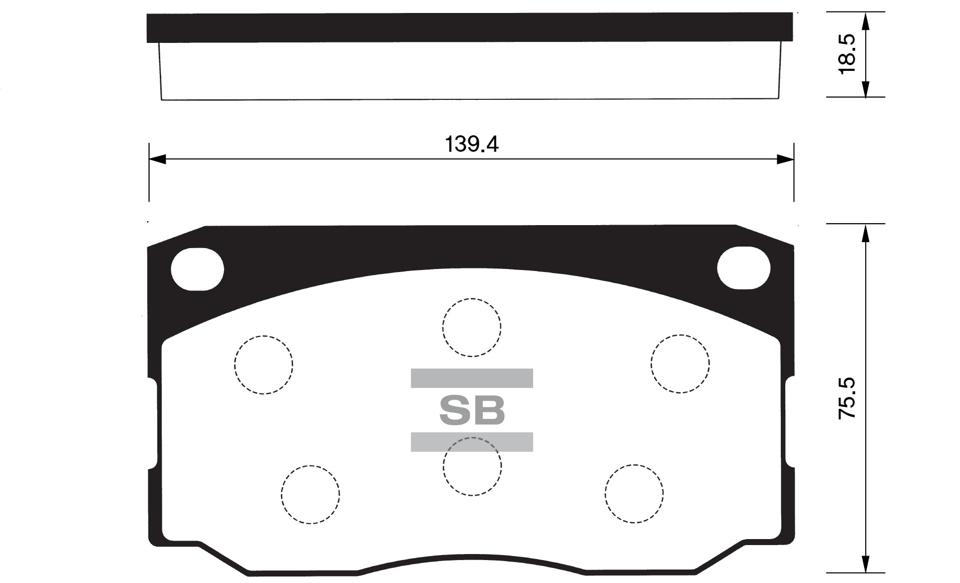 Колодки тормозные передние - Sangsin SP1080