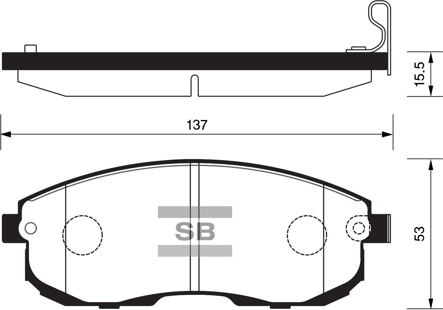 Колодки тормозные передние - Sangsin SP1183