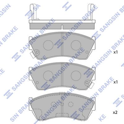 Колодки тормозные передние - Sangsin SP2009