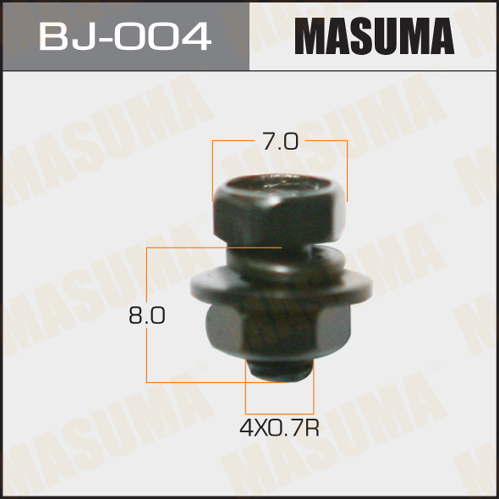 Болт с гайкой М4x8x0.7 (уп. 15шт) - Masuma BJ-004