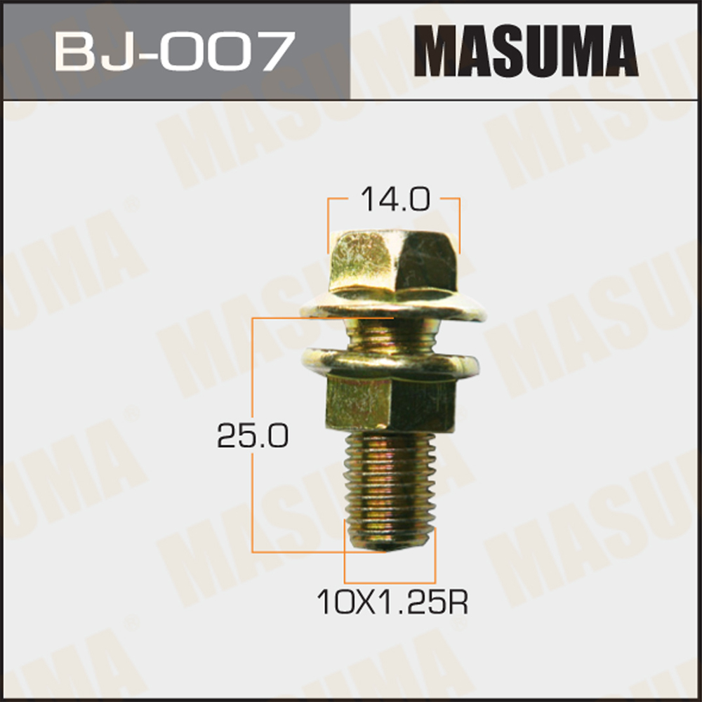 Болт с гайкой М0x25x1.25 - Masuma BJ007
