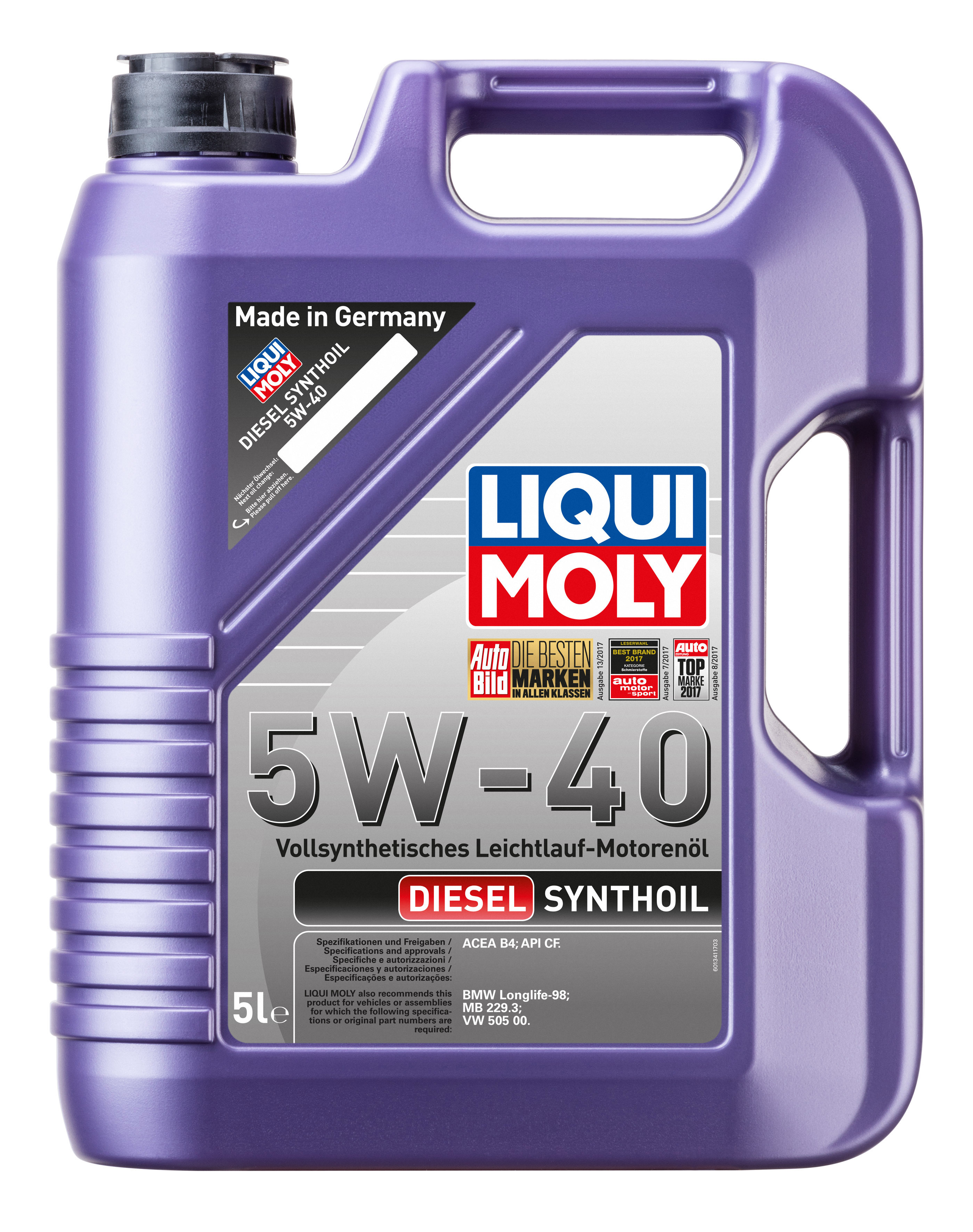 5w-40 Diesel Synthoil, 5л (pao синт.мотор.масло) - Liqui Moly 1927