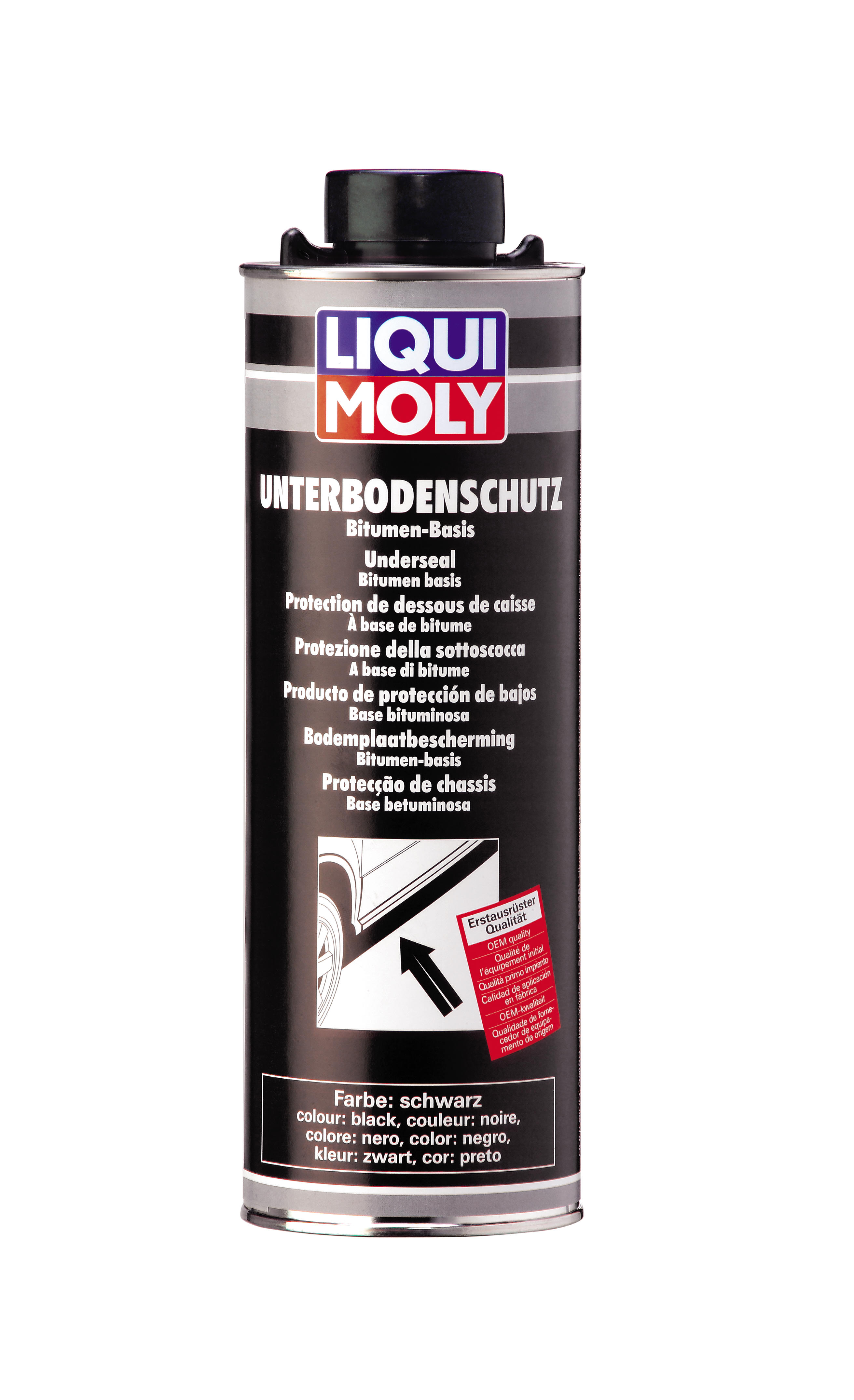 Антикор для днища кузова битум/смола (черный) Unterboden-Schutz Bitumen schwarz, 1л - Liqui Moly 6112