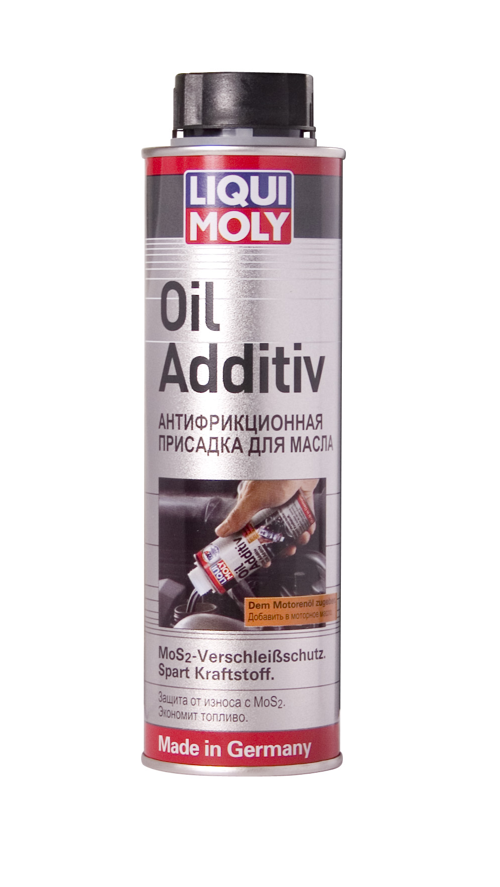 Присадка антифрикционная с дисульфидом молибдена в моторное масло Oil Additiv, 300мл - Liqui Moly 1998