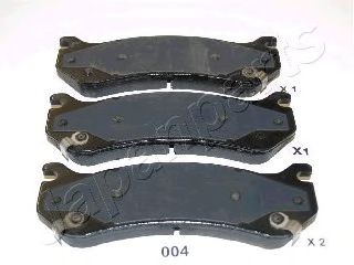 Колодки тормозные дисковые задние (комплект) - Japanparts PP-004AF