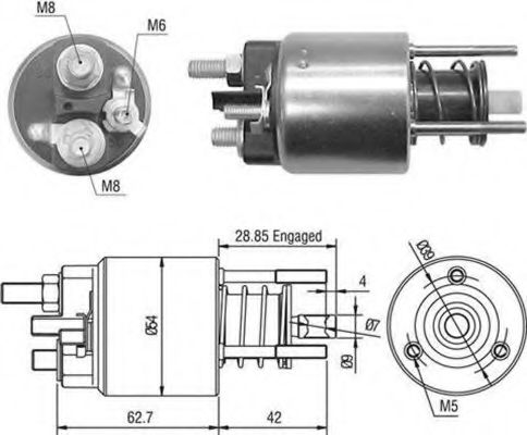 Втягивающее реле - Magneti Marelli 940113050453