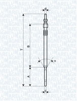 Свеча накаливания - Magneti Marelli 062900060304