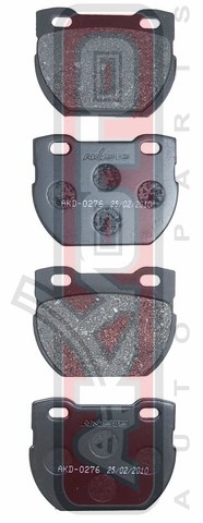 Колодки тормозные дисковые задние - Akyoto AKD-0276