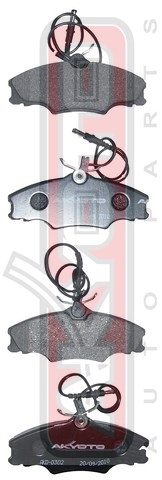 Колодки тормозные дисковые передние с датчиком - Akyoto AKD-0302